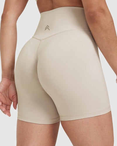 Timeless High Waisted Shorts 6" | Sand