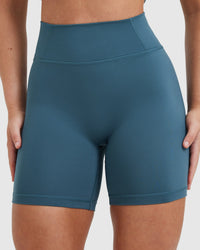 Timeless High Waisted Shorts 6" | Lake Blue