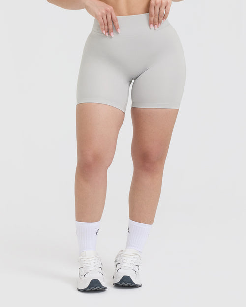 Oner Modal Timeless High Waisted Shorts 6" | Light Grey