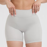 Timeless High Waisted Shorts 6" | Light Grey