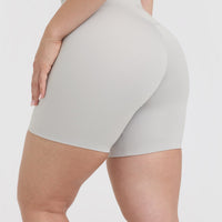 Timeless High Waisted Shorts 6" | Light Grey