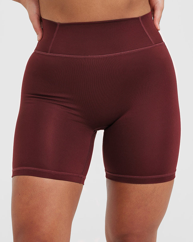 Timeless High Waisted Shorts 6" | Mulled Wine