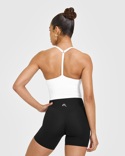 Timeless Square Neck Mid Vest | White