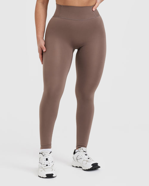 Oner Modal Timeless High Waisted Leggings | Cool Brown