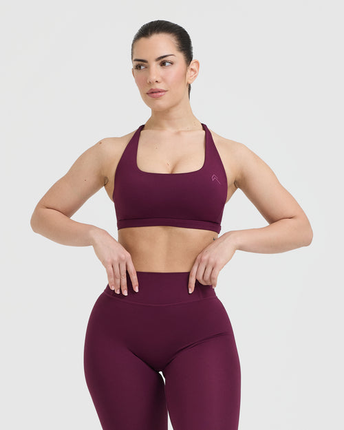 Oner Modal Timeless Square Neck Sports Bra | Ripe Fig