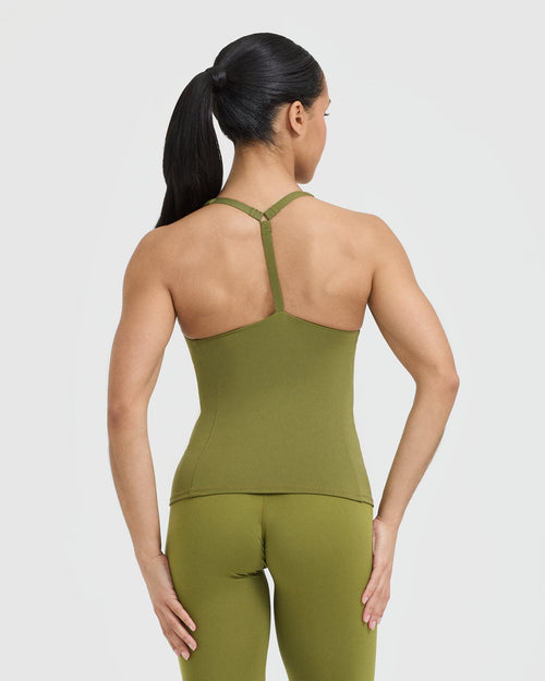 Timeless Square Neck Vest | Olive Green
