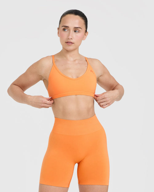Oner Modal Timeless Strappy Bralette | Apricot Orange