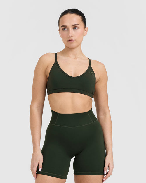 Oner Modal Timeless Strappy Bralette | Khaki