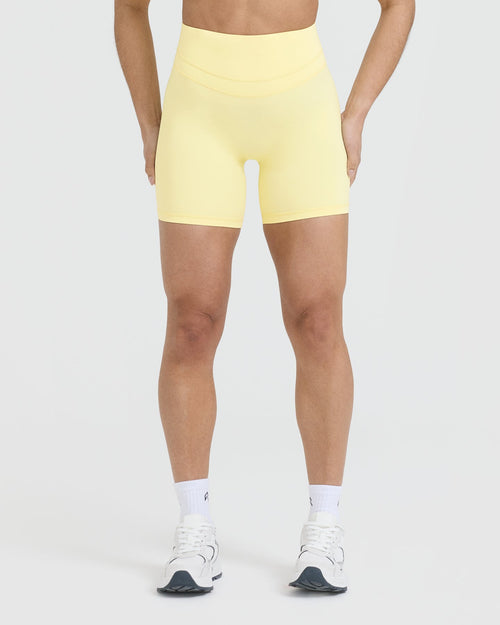 Oner Modal Unified High Waisted Shorts 6" | Sherbert Yellow