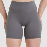 UnifiedMove™ High Waisted Shorts 6" | Ash Grey