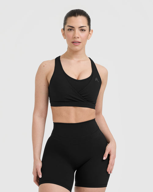 Oner Modal Unified Layered Sports Bra | Black