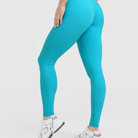 UnifiedMove™ Wrap Leggings | Aqua Blue