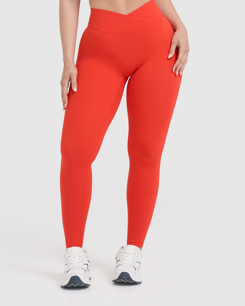 Oner Modal Unified Wrap Leggings | Charged Orange
