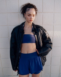 UnifiedMove™ Micro Bandeau Bralette with Reflective Logo | Varsity Blue