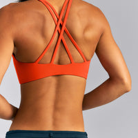 EasyLift™ High Neck Sports Bra New Branding | Vivid Orange