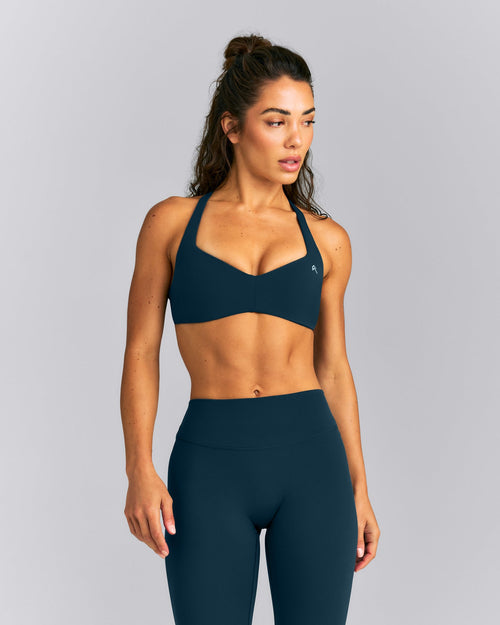 UnifiedMove™ T Back Minimal Bralette | Oil Blue