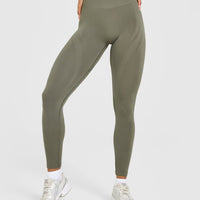 EnhanceLift™ Seamless Leggings with White Logo | Alpine Green