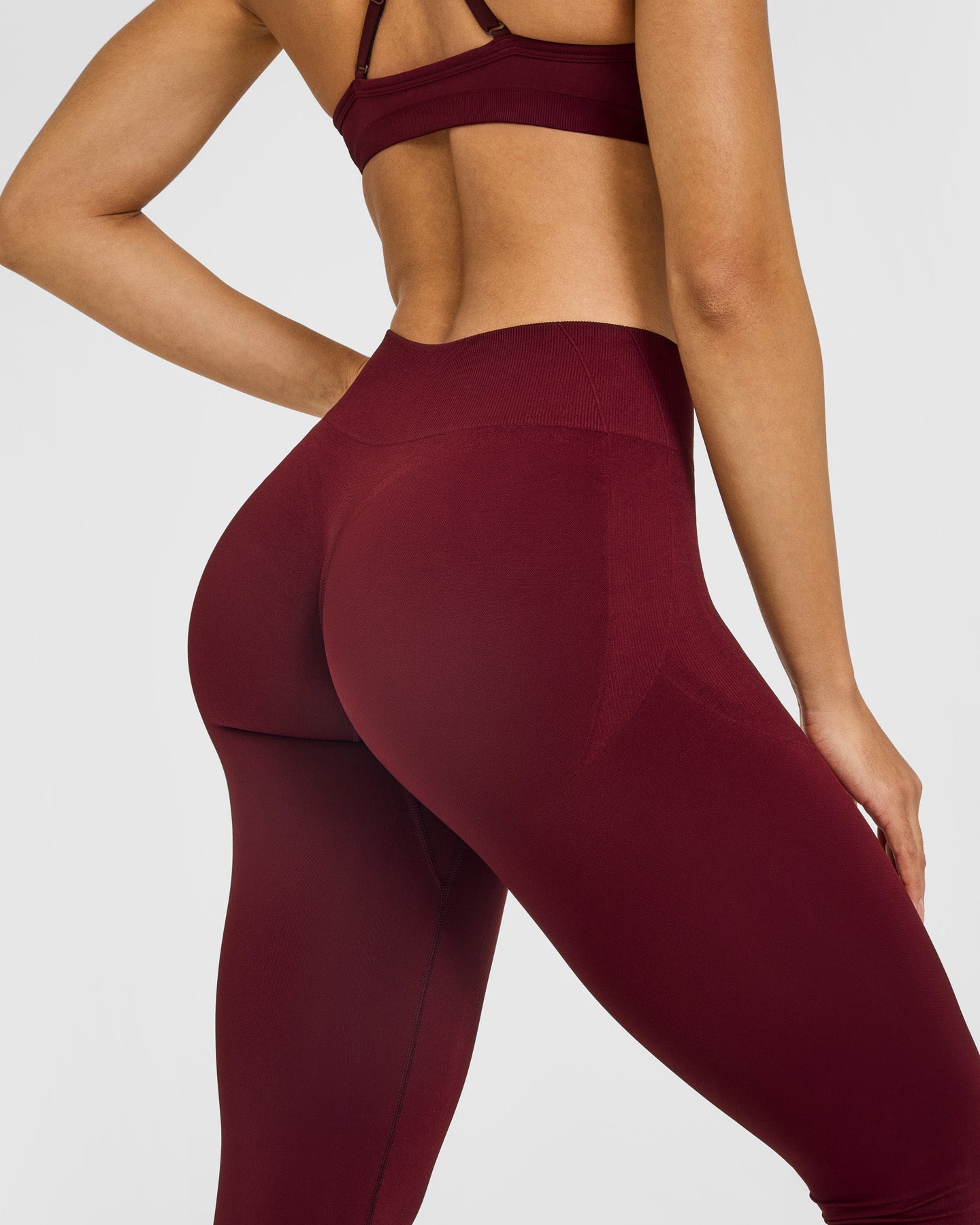 EnhanceLift™ Seamless Leggings with White Logo | Rosewood