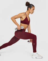 EnhanceLift™ Seamless Leggings with White Logo | Rosewood