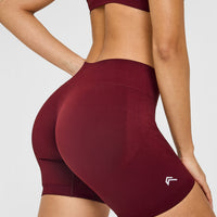 EnhanceLift™ Seamless Shorts with White Logo | Rosewood