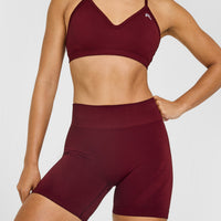 EnhanceLift™ Seamless Shorts with White Logo | Rosewood