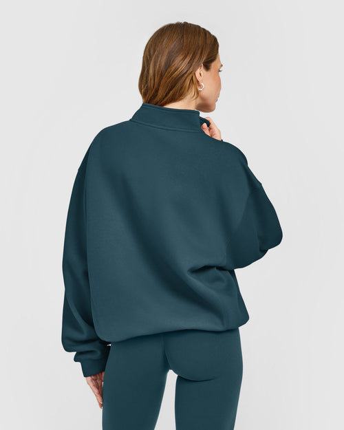 Foundations 1/4 Zip Sweatshirt | Oil Blue