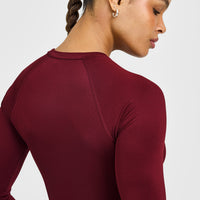 Go To Seamless Fitted Long Sleeve Top | Rosewood