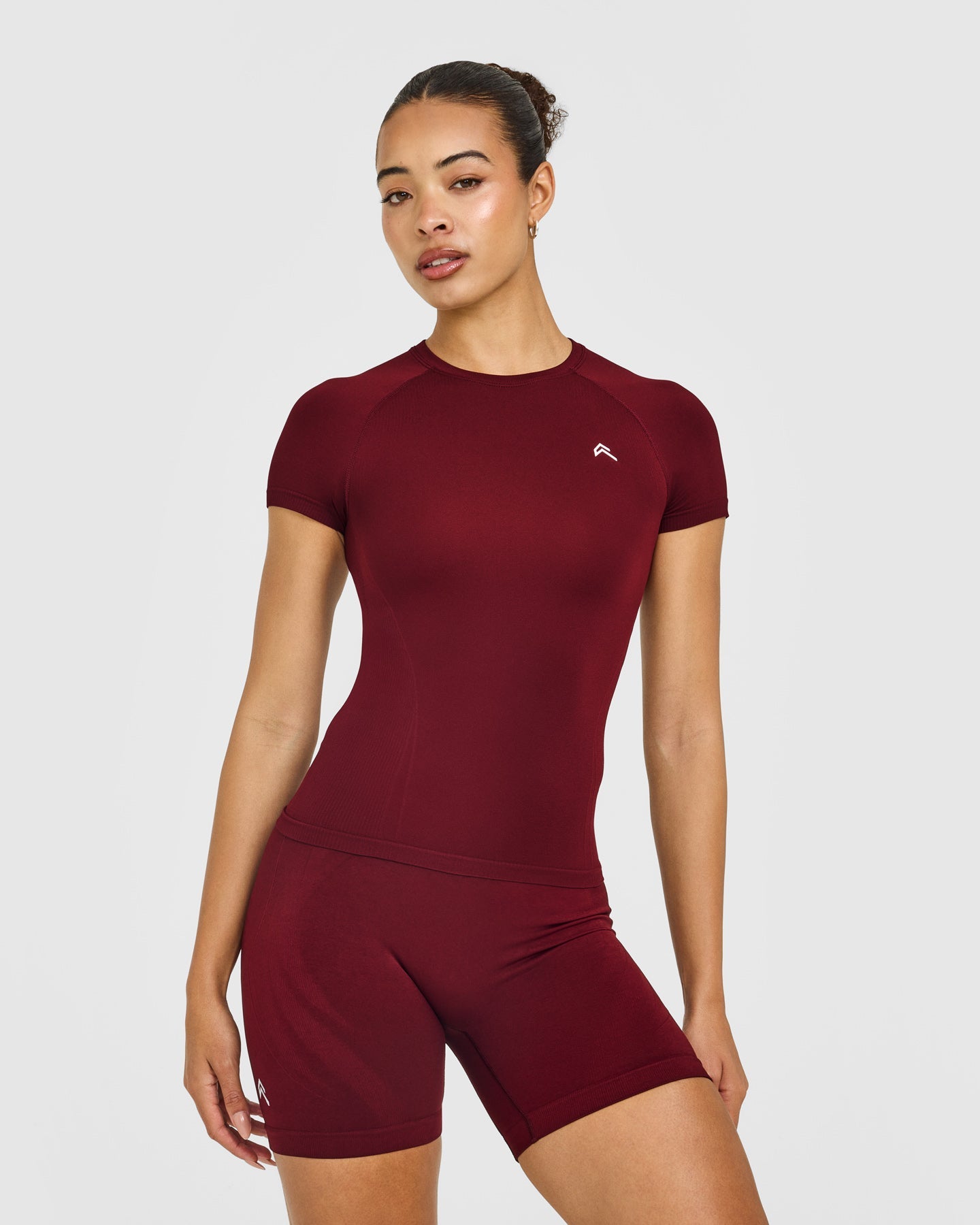Functionable Top Go To Seamless Fitted Top in Rosewood | Oner Active