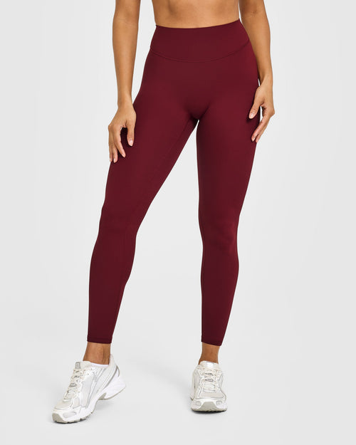 Oner Modal SoftMotion™ High Waisted Leggings with White Logo | Light Rosewood