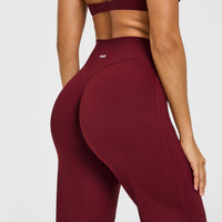 SoftMotion™ Straight Leg Bottoms with White Logo | Light Rosewood