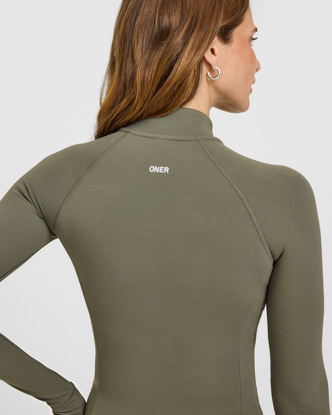 SoftMotion™ Jacket with White Logo | Alpine Green