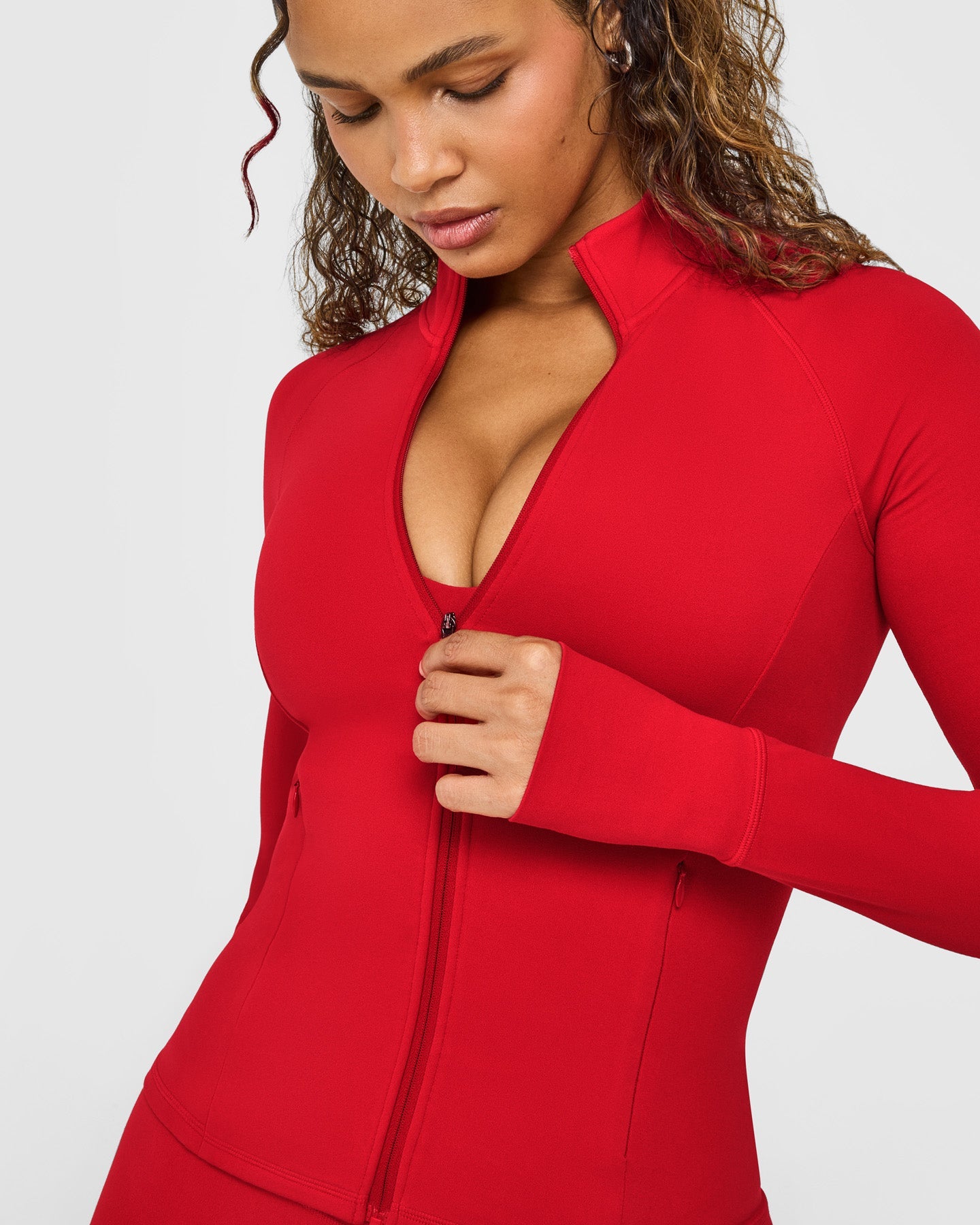 SoftMotion™ Jacket with White Logo | Light Toasted Red