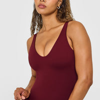 SoftMotion™ Scoop Neck Vest with White Logo | Light Rosewood