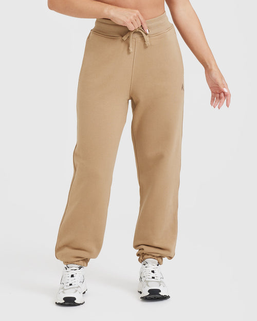 - Zip Pockets Front Oner Joggers Women | Espresso Active Brown