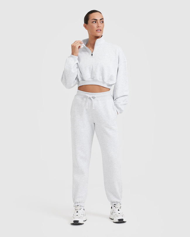 All Day Joggers | Light Grey Marl