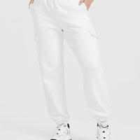 All Day Lightweight Cargo Joggers | White
