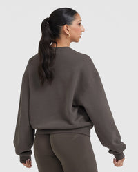 All Day Lightweight Oversized Sweatshirt | Deep Taupe