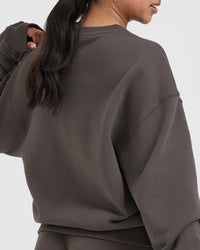 All Day Lightweight Oversized Sweatshirt | Deep Taupe