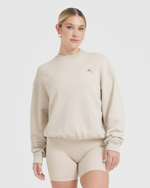 Oner Modal All Day Lightweight Oversized Sweatshirt | Sand