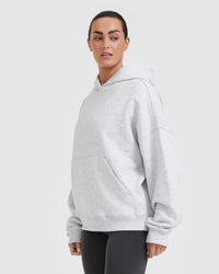 All Day Oversized Hoodie | Light Grey Marl