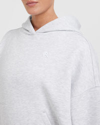 All Day Oversized Hoodie | Light Grey Marl