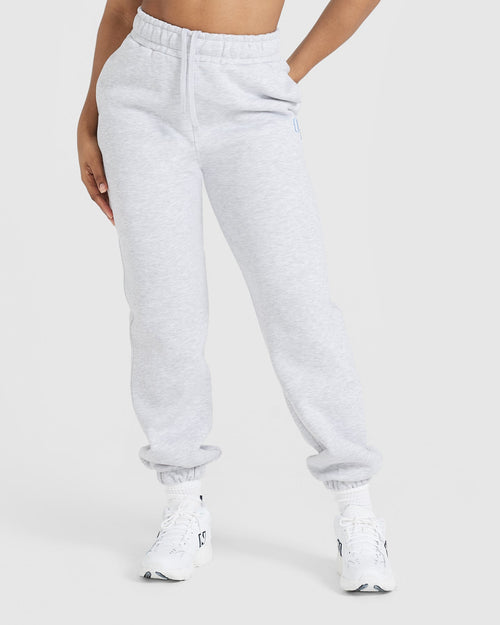 Oner Modal All Day Varsity Oversized Jogger | Light Grey Marl