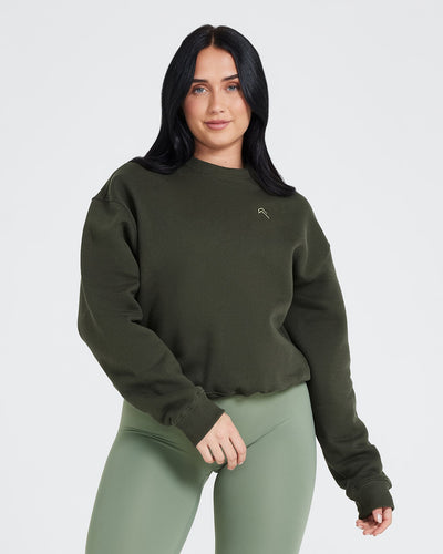 All Day Oversized Sweatshirt Khaki