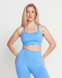 Classic Seamless Sports Bra | Blue Marl