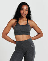 Classic Seamless Sports Bra | Coal Marl