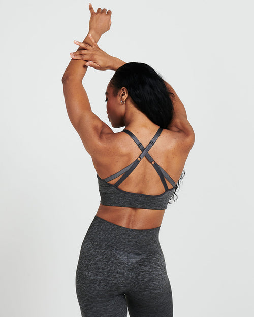 Classic Seamless Sports Bra | Coal Marl