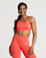 Classic Seamless Sports Bra | Coral Marl