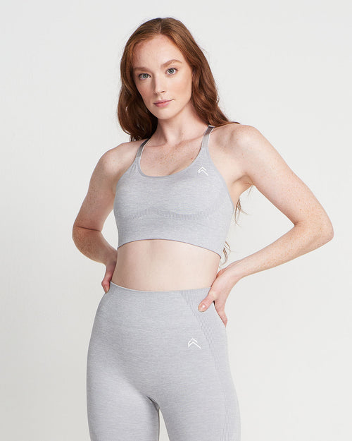 Oner Modal Classic Seamless Sports Bra | Grey Marl