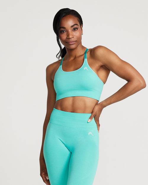 Oner Modal Classic Seamless Sports Bra | Lagoon Marl