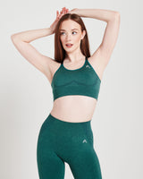 Classic Seamless Sports Bra | Mineral Green Marl